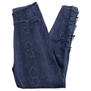 Victoria’s Secret Silky Snakeskin Print High Rise Peek a Boo Leggings. Size 8